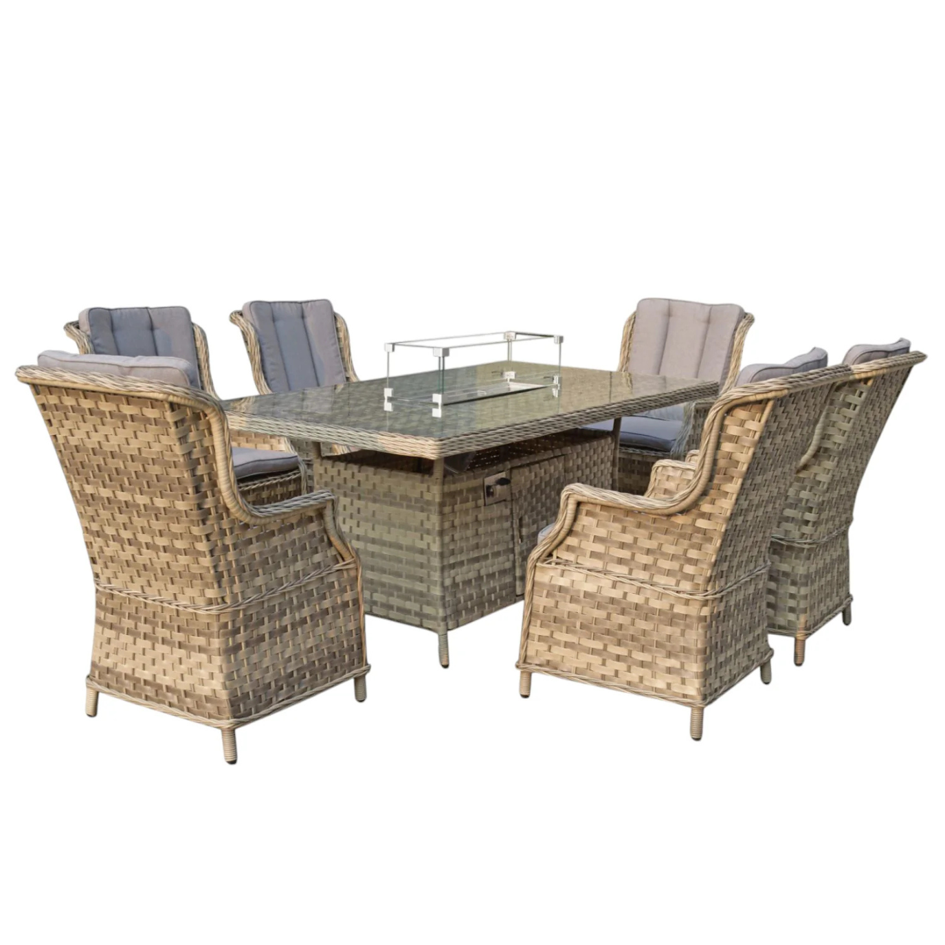 Lombok 6 Seater Firepit Set Natural