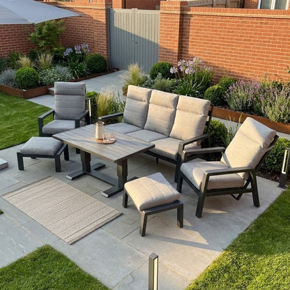 Langkawi 7 - Piece Luxury Aluminium Garden Sofa Set - Love Home & Garden