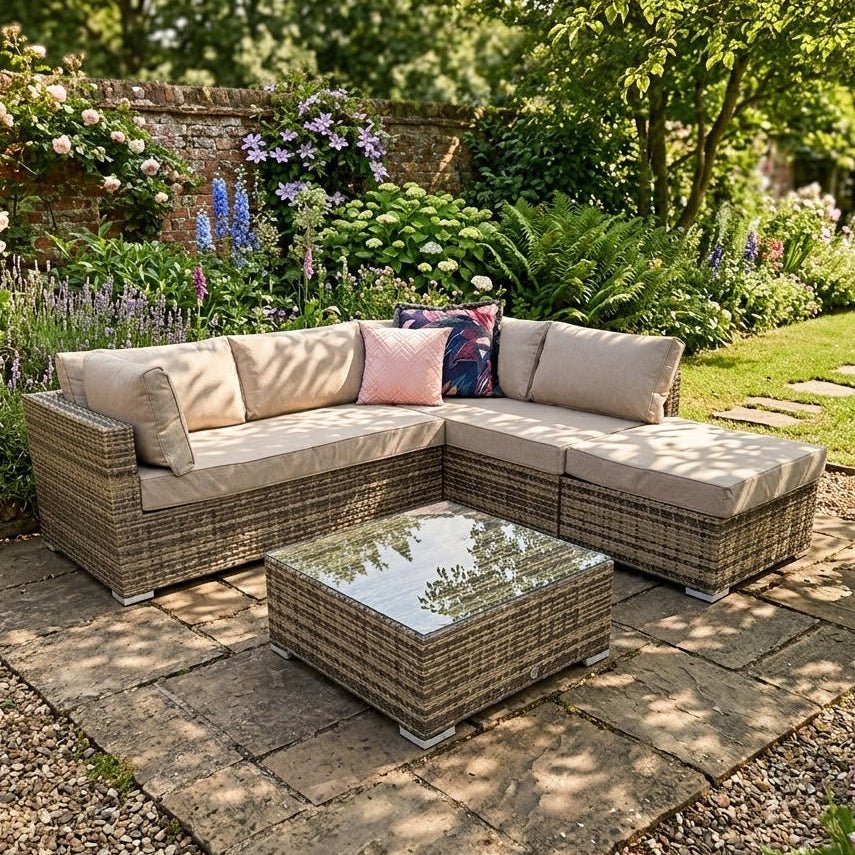 Signature weave Savannah wicker corner suite - Love Home & Garden