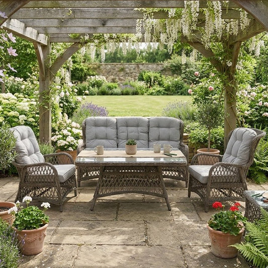 Sussex Open Weave Sofa Suite - Love Home & Garden