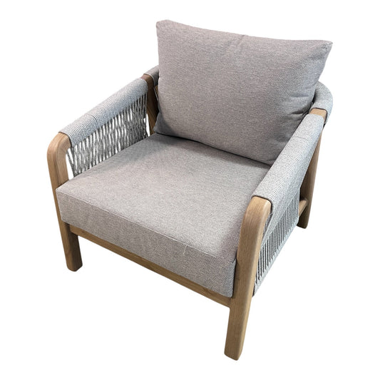 Terralune 5 Seater Garden Sofa Set — Wood-Effect Aluminium & Rope with Stone-Effect Tables - Love Home & Garden